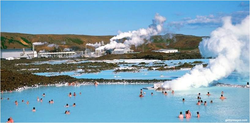 geotermálna stanica na Islande