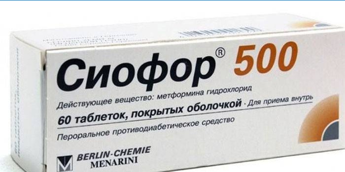 Siofor 500 tabliet v balení