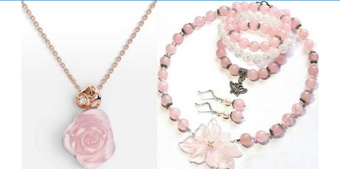 Vynikajúce Rose Quartz šperky