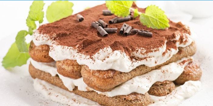 Domáce tortu Tiramisu