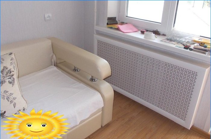 DIY dekoratívna obrazovka pre vyhrievanú batériu