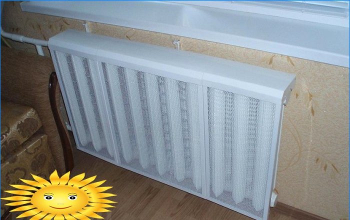 DIY dekoratívna obrazovka pre vyhrievanú batériu