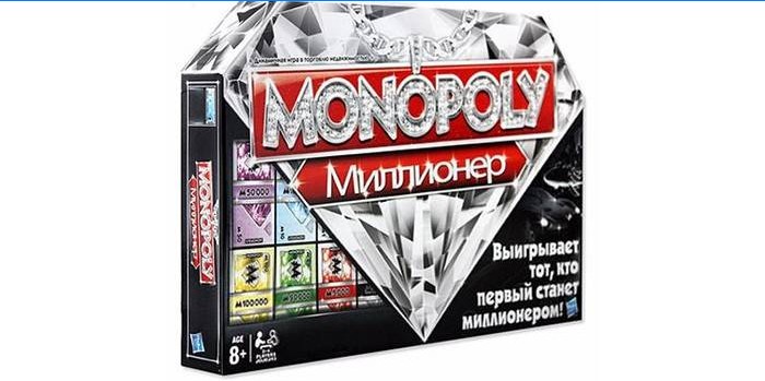 Stolná hra Milionár monopolu v krabici