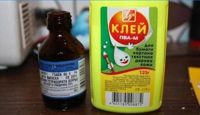 Lepidlo PVA a borax na hračky
