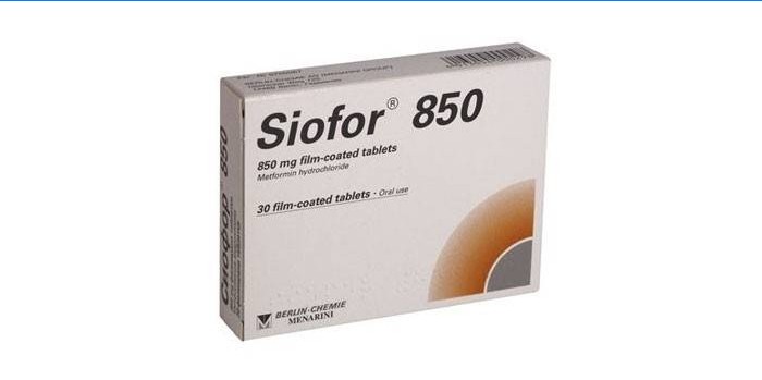 Siofor 850 tabliet v balení