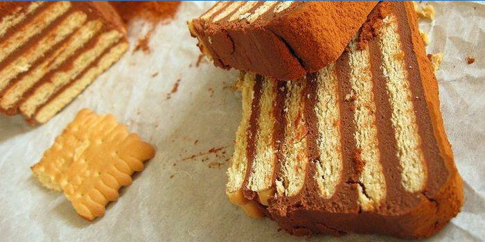 Cookie a čokoládový krémový koláč