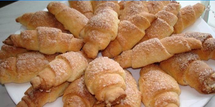 Cukrové bagety z cesta tvarohom