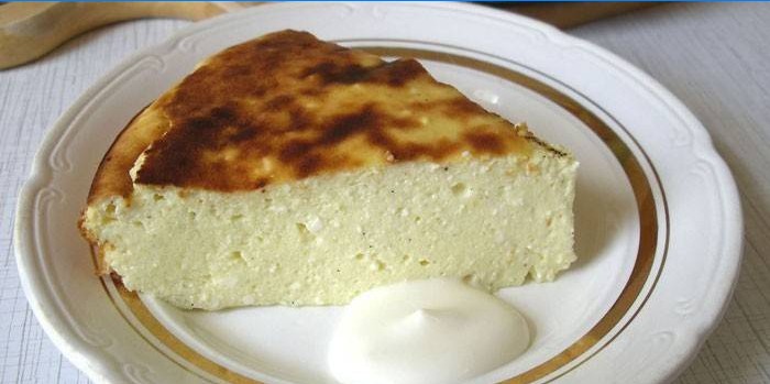 Kus krupicovej tvarohovej liečby
