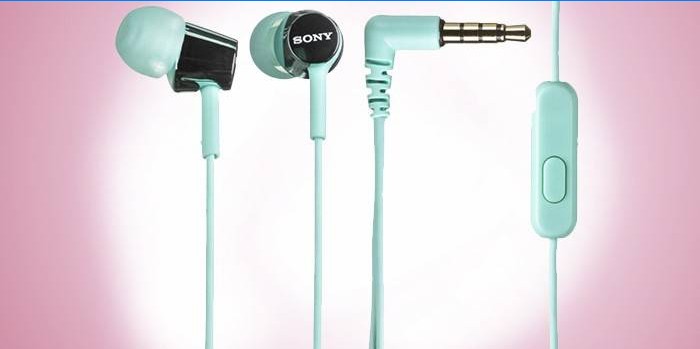 Vákuové slúchadlá Sony MDR-EX150AP Light Blue