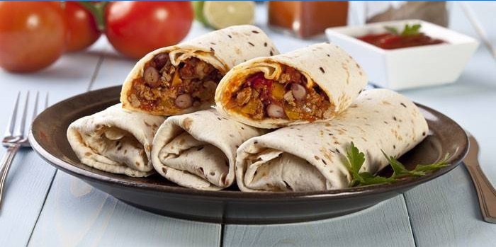 Kuracie a fazuľové burrito