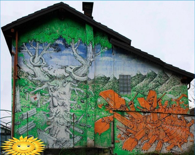 Graffiti a nástenné maľby ako súčasť architektúry megalopolíz