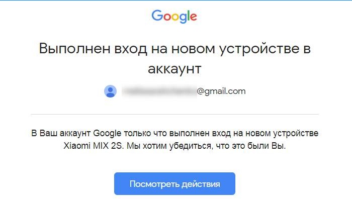 Upozornenie na prihlásenie do účtu Google z telefónu