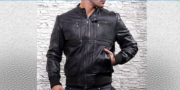 Pánska kožená bunda Urban Fashion pre mužov
