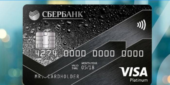 Čierna karta Visa Platinum Sberbank