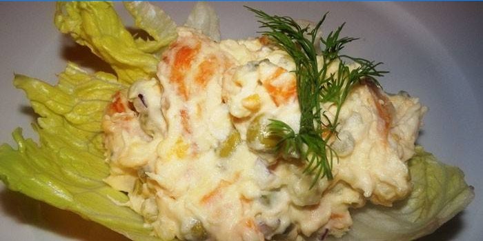 Boyarsky šalát na liste pekingskej kapusty