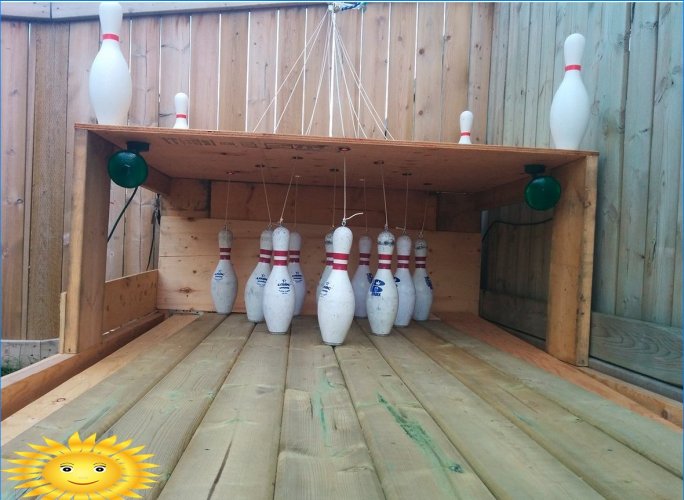 DIY bowlingová dráha za domom