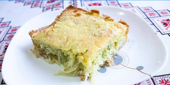Plátok kapusty na tanieri