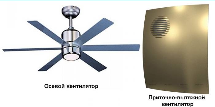 Axiálne a napájacie a odsávacie ventilátory