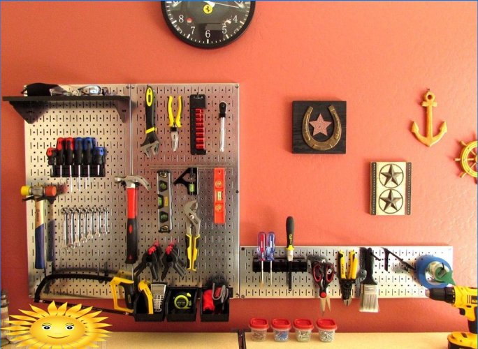 Pegboard: otvorený úložný systém