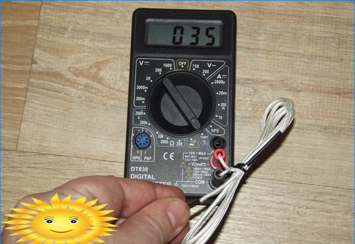 Multimeter s termočlánkom