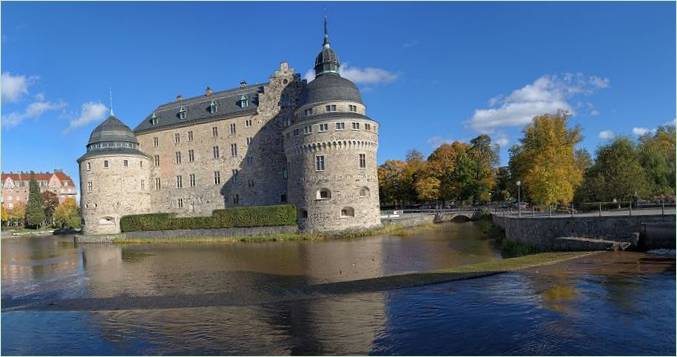 Hrad Vadstena, jazero Vättern, Švédsko