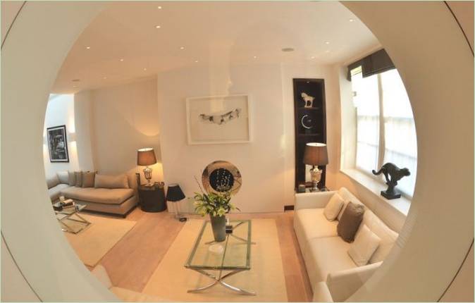 Interiér obývacej izby Belgrave Mews, Londýn
