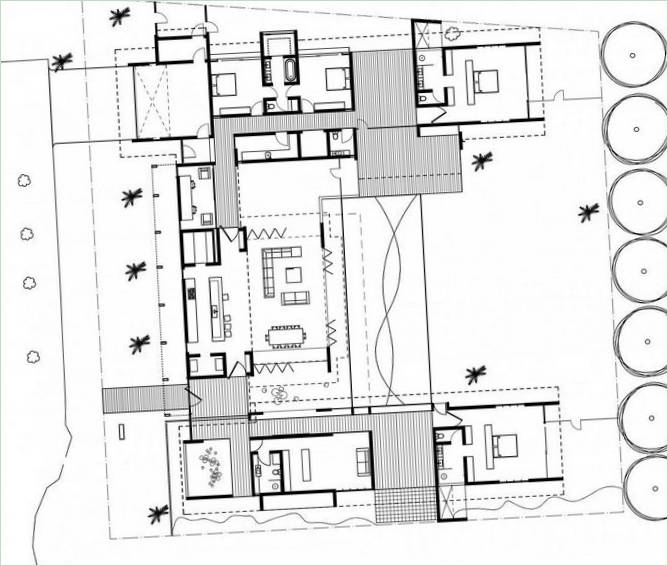 Pôdorys domu Dune House v Queenslande