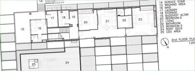 Schéma súkromnej rezidencie podľa Oddelenia architektúry