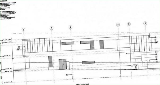 Plán západnej strany Box House v Strathfielde