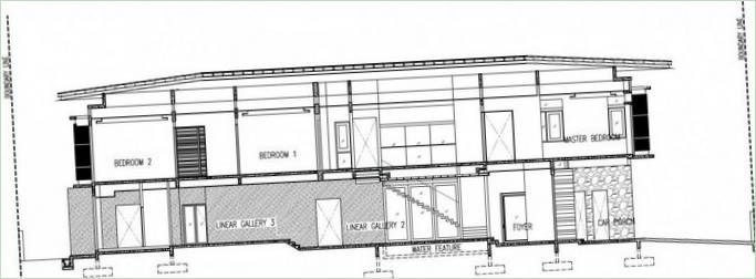 Schéma súkromnej rezidencie Zeta House by 29 design