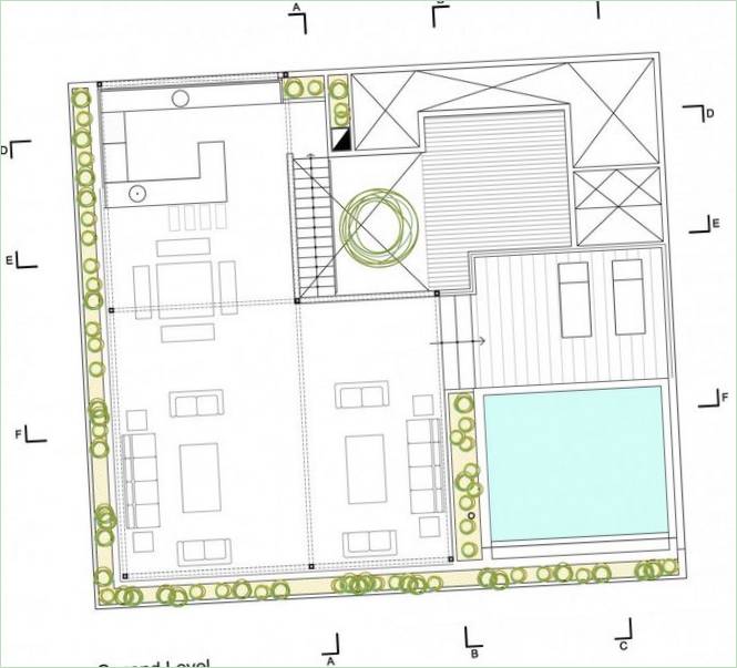 Vzdušný interiér Casa P12 v Peru