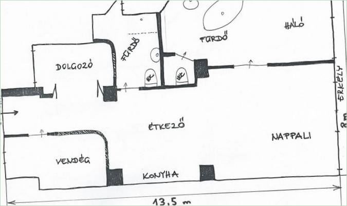 Návrh interiéru pre súkromnú rezidenciu v Budapešti, Maďarsko