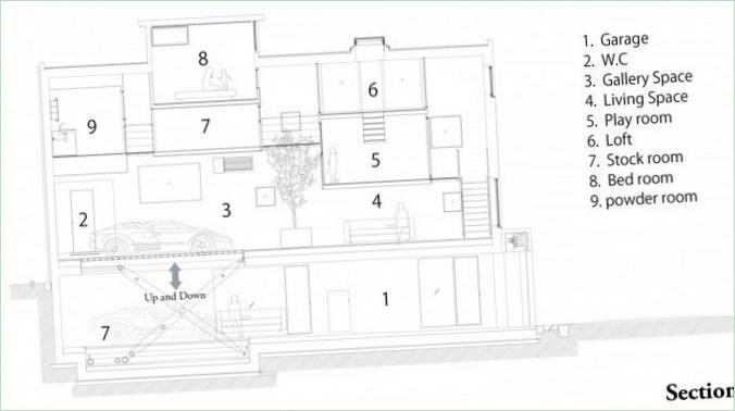 Kre House súkromný dom plán rozloženie