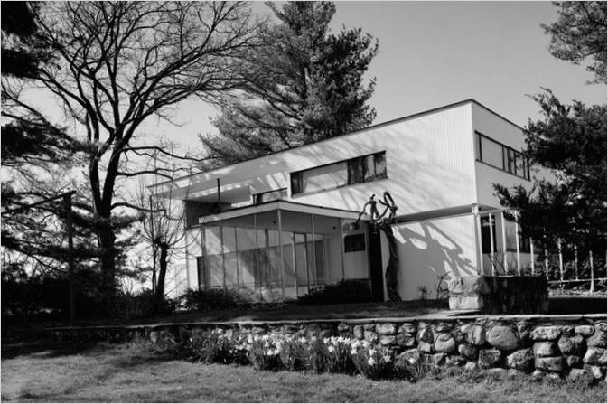 Exteriér súkromného domu Gropius House v Massachusetts