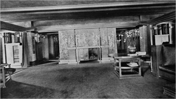 Interiér obývacej izby v dome Darwina Martina