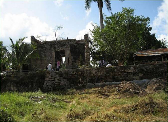 Staré budovy Villa Bacoc Hacienda v Mexiku