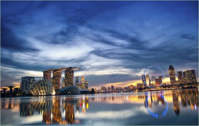 Krásny výhľad na singapurské domy