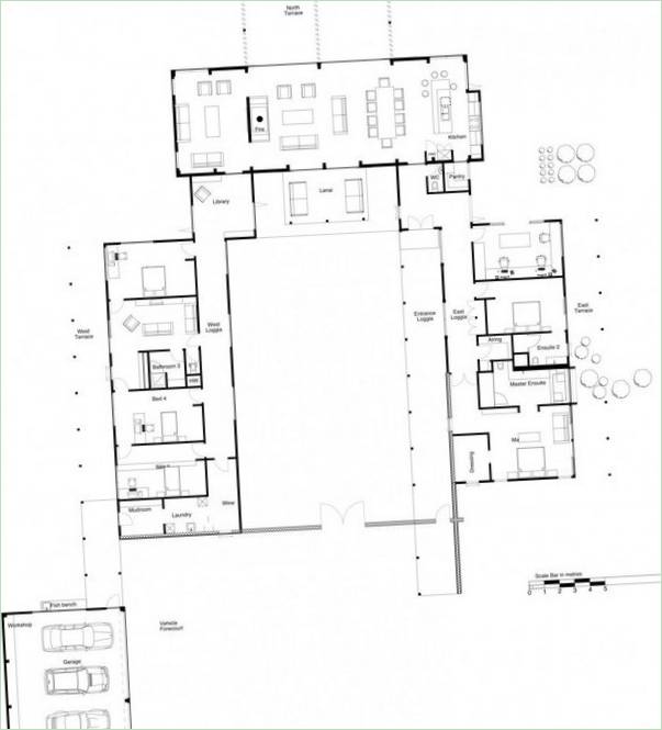 Návrh plánu domu Evill House v zálive od Studio Pacific Architecture