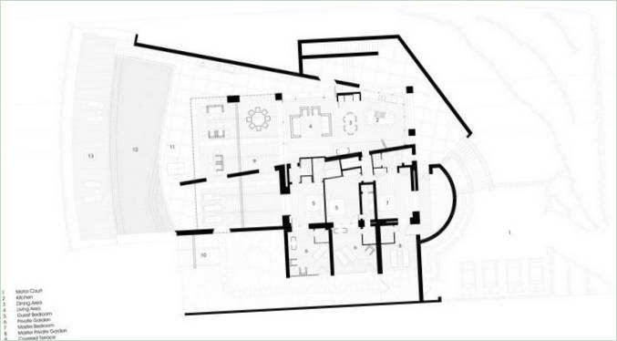 Projekt kaštieľa na ostrove St. Barthélemy