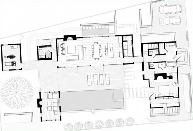 Projekt interiérového dizajnu domu v meste Lewis Township