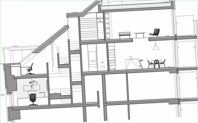 Moderná rekonštrukcia trojpodlažného bytu Cornlofts