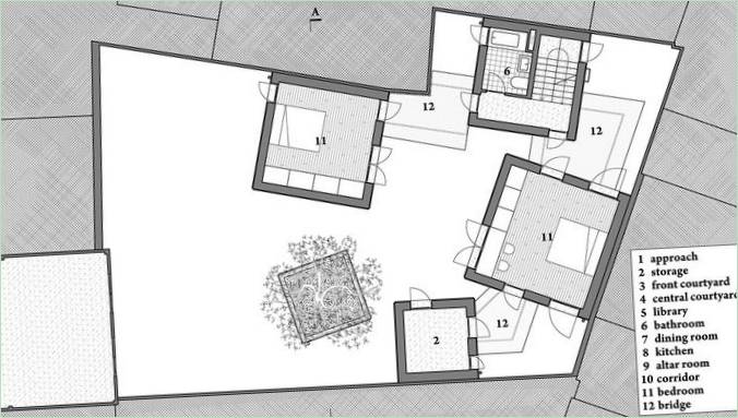 Pôdorysy domu pre stromy od Vo Trong Nghia Architects