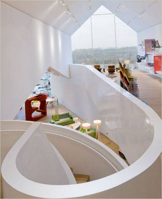 Interiér obytného priestoru vo Vitra House